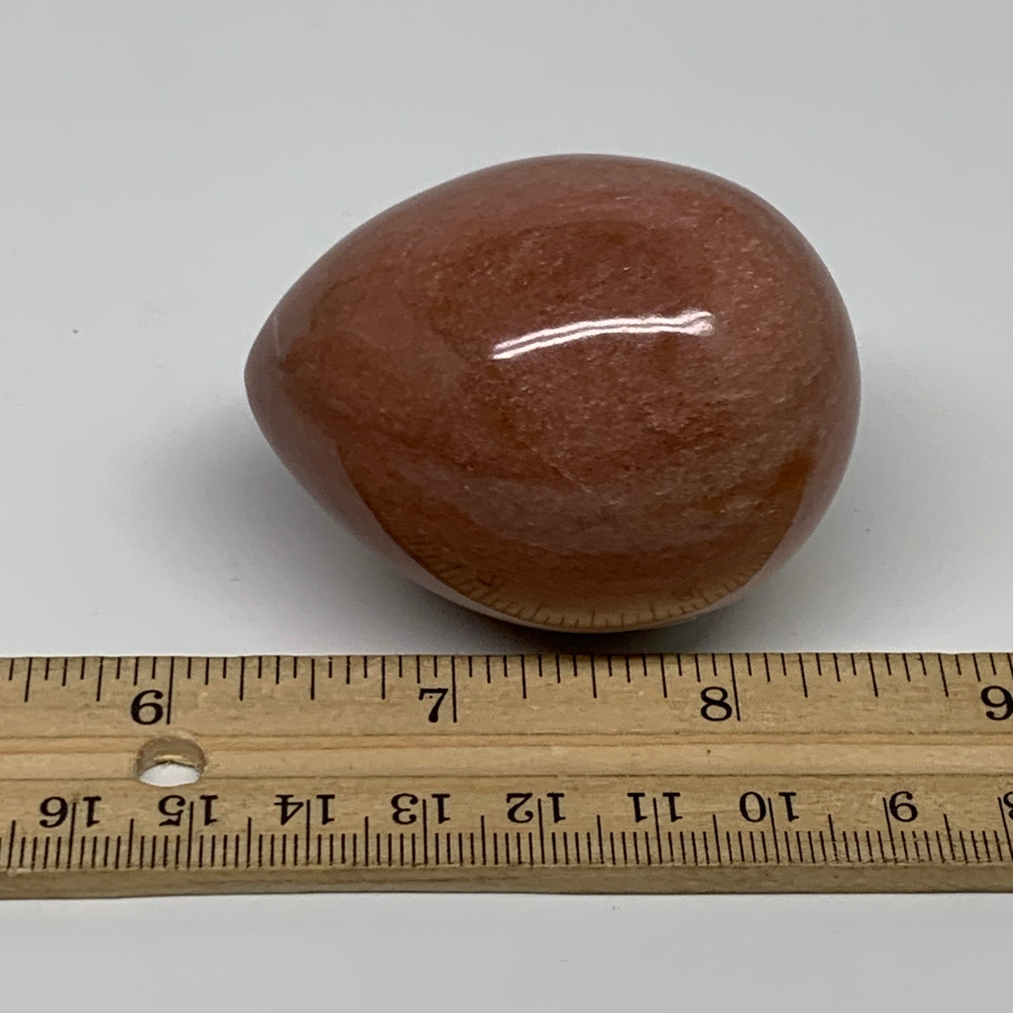 142.1g, 2.2"x1.7", Natural Red Aventurine Egg Polished Gemstone, B35343