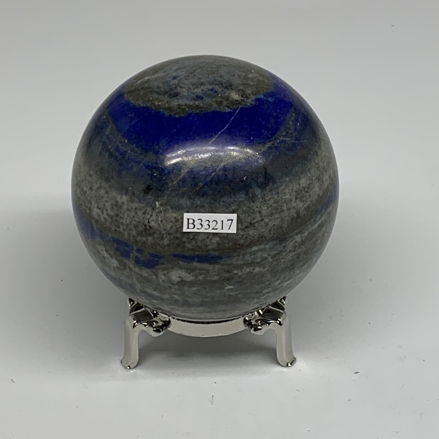 1.68 lbs, 3.1" (78mm), Lapis Lazuli Sphere Ball Gemstone @Afghanistan, B33217