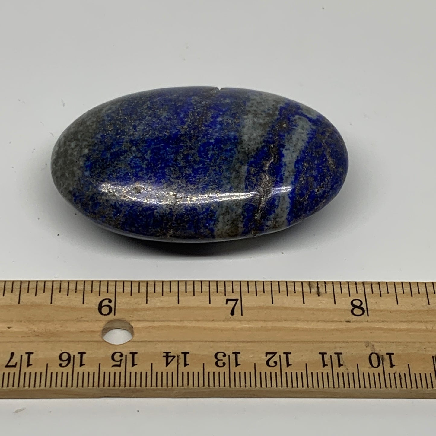 100g, 2.5"x1.7"x0.8", Natural Lapis Lazuli Palm Stone @Afghanistan, B36699