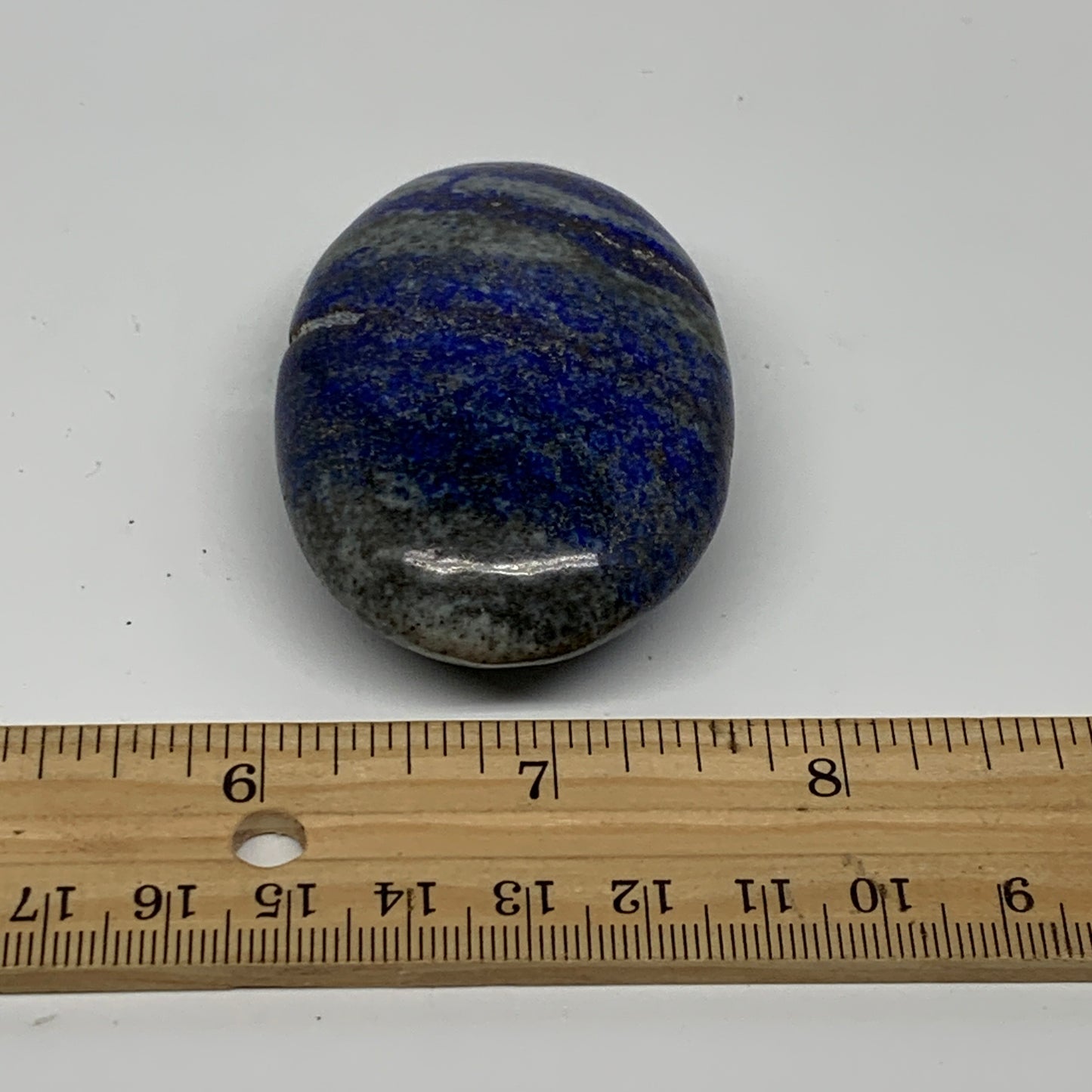 100g, 2.5"x1.7"x0.8", Natural Lapis Lazuli Palm Stone @Afghanistan, B36699