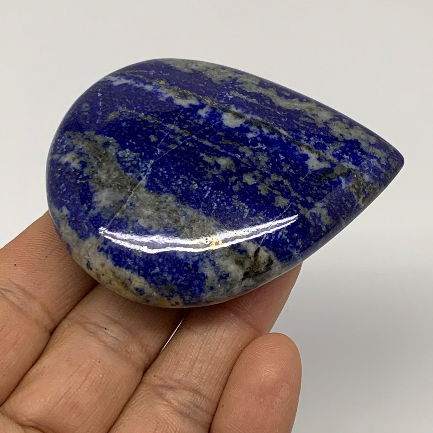 112.2g, 2.7"x2.1"x0.9", Natural Lapis Lazuli Palm Stone @Afghanistan, B36700