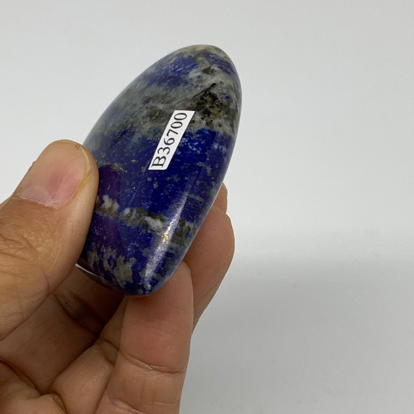 112.2g, 2.7"x2.1"x0.9", Natural Lapis Lazuli Palm Stone @Afghanistan, B36700