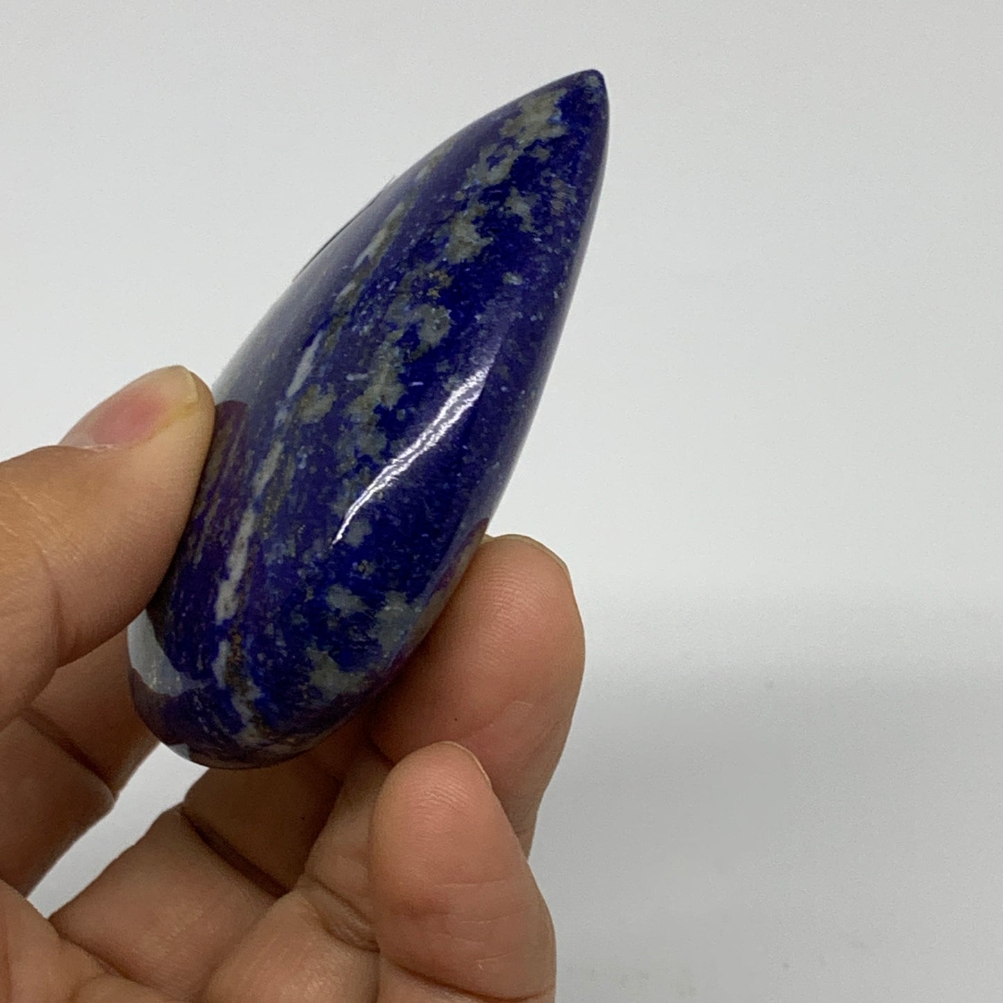 112.2g, 2.7"x2.1"x0.9", Natural Lapis Lazuli Palm Stone @Afghanistan, B36700