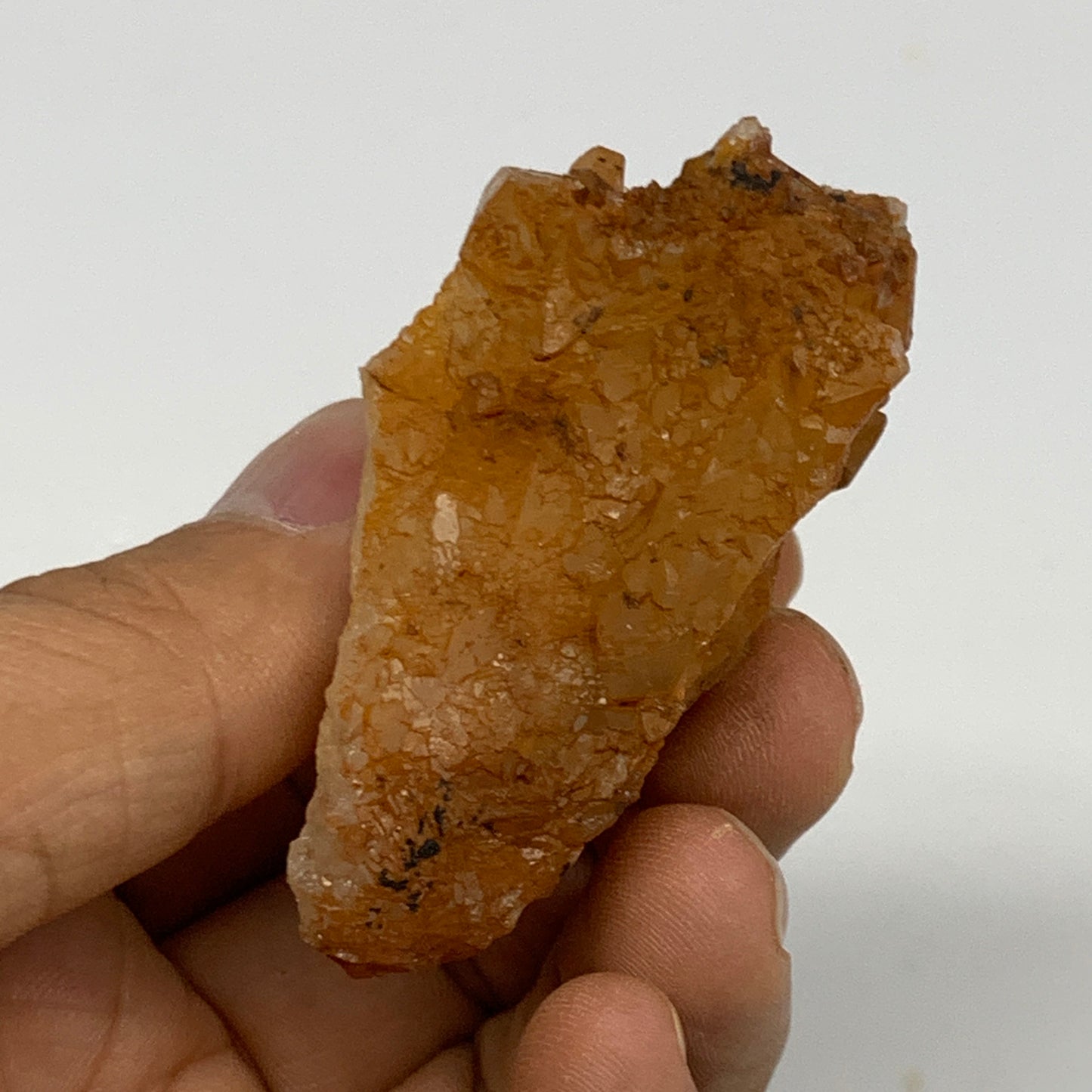 51.1g, 2.3"x1.8"x1.2", Orange Quartz Cluster Crystal Terminated @Brazil, B28925