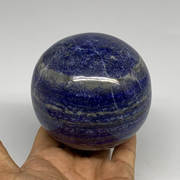 2.3 lbs, 3.4" (86mm), Lapis Lazuli Sphere Ball Gemstone @Afghanistan, B33218