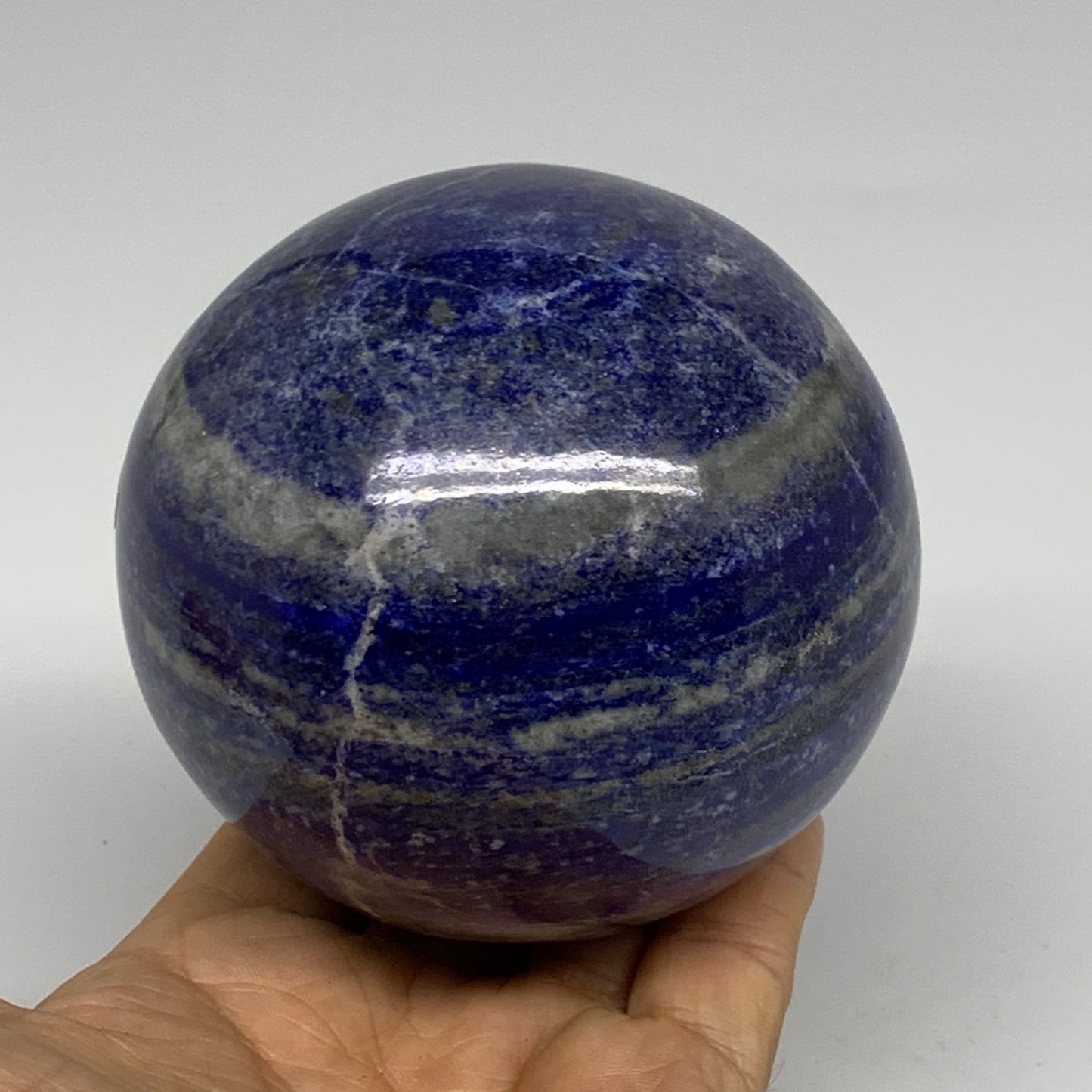 2.3 lbs, 3.4" (86mm), Lapis Lazuli Sphere Ball Gemstone @Afghanistan, B33218