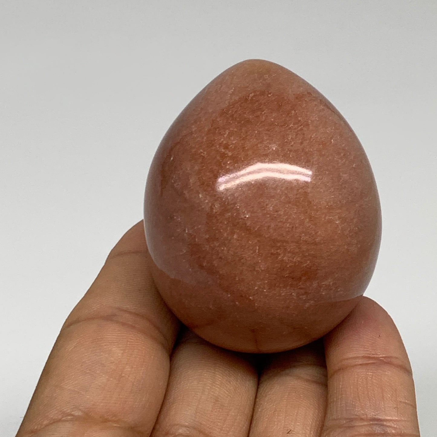 126.2g, 2.1"x1.7", Natural Red Aventurine Egg Polished Gemstone, B35345