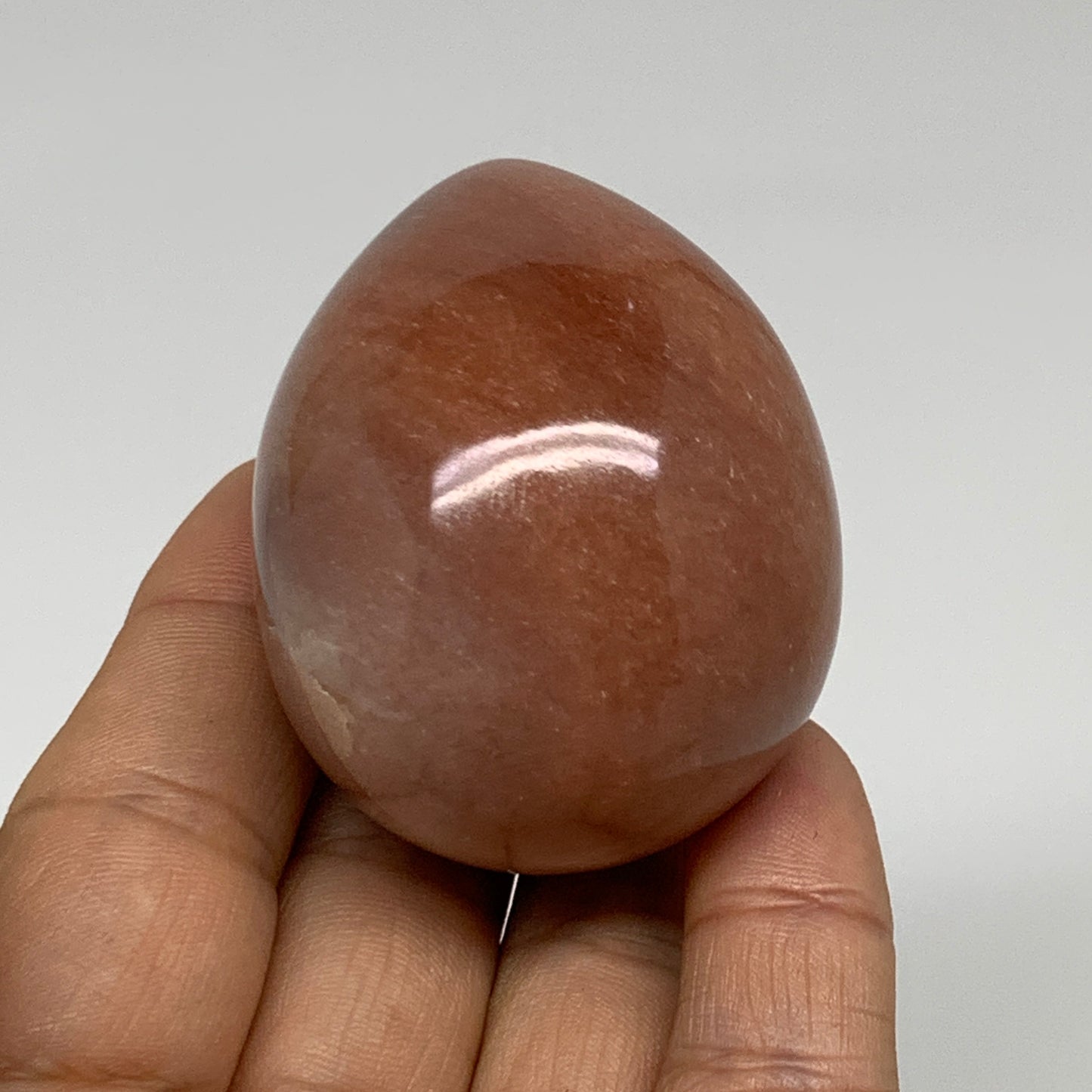 126.2g, 2.1"x1.7", Natural Red Aventurine Egg Polished Gemstone, B35345