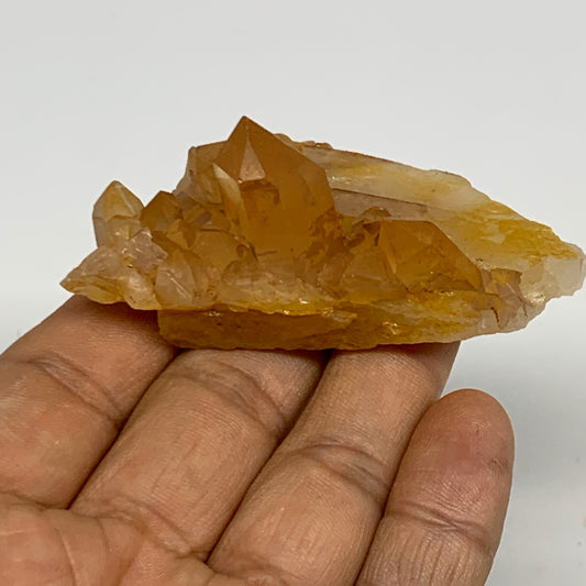 42g, 2.7"x1.5"x1.1", Orange Quartz Cluster Crystal Terminated @Brazil, B28926