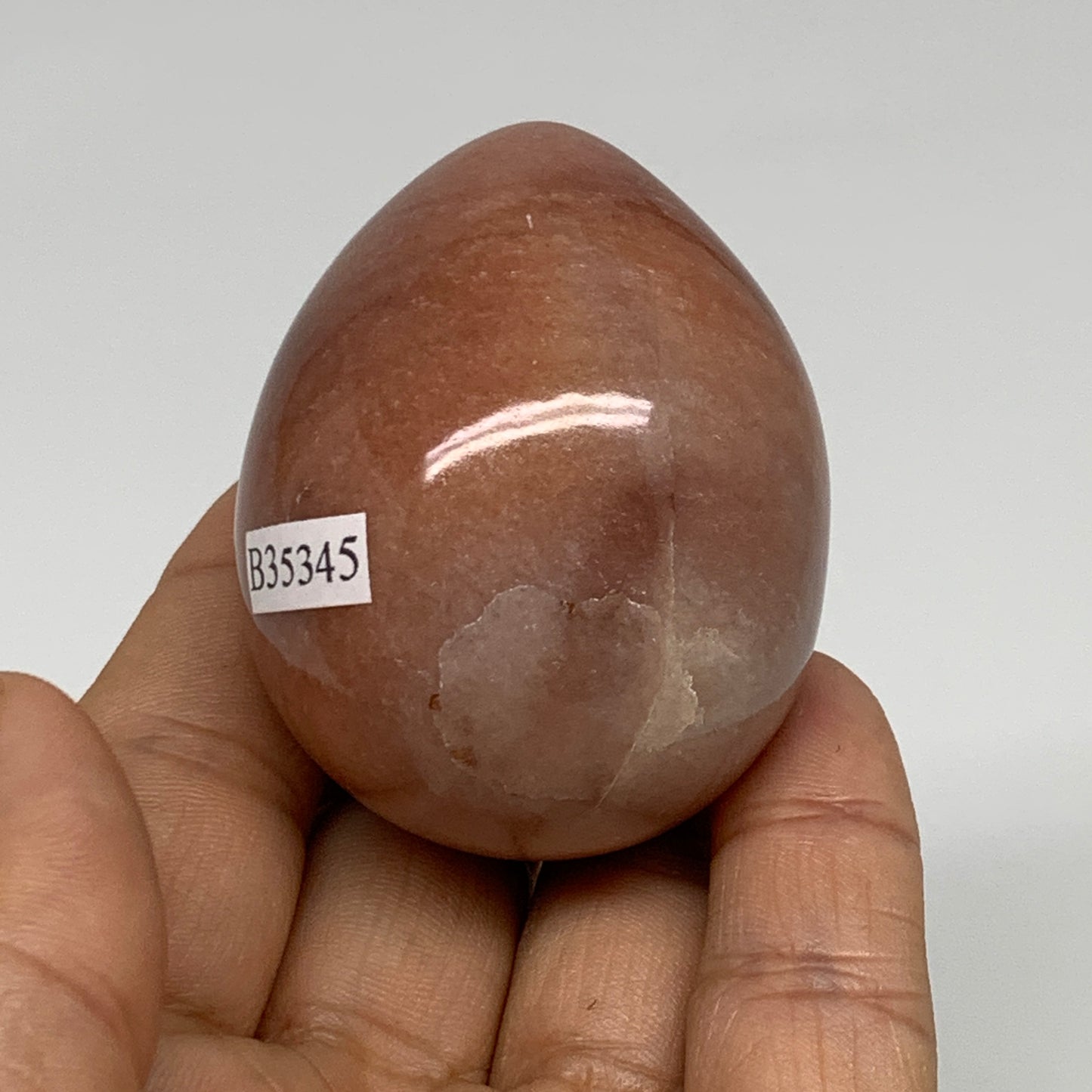 126.2g, 2.1"x1.7", Natural Red Aventurine Egg Polished Gemstone, B35345