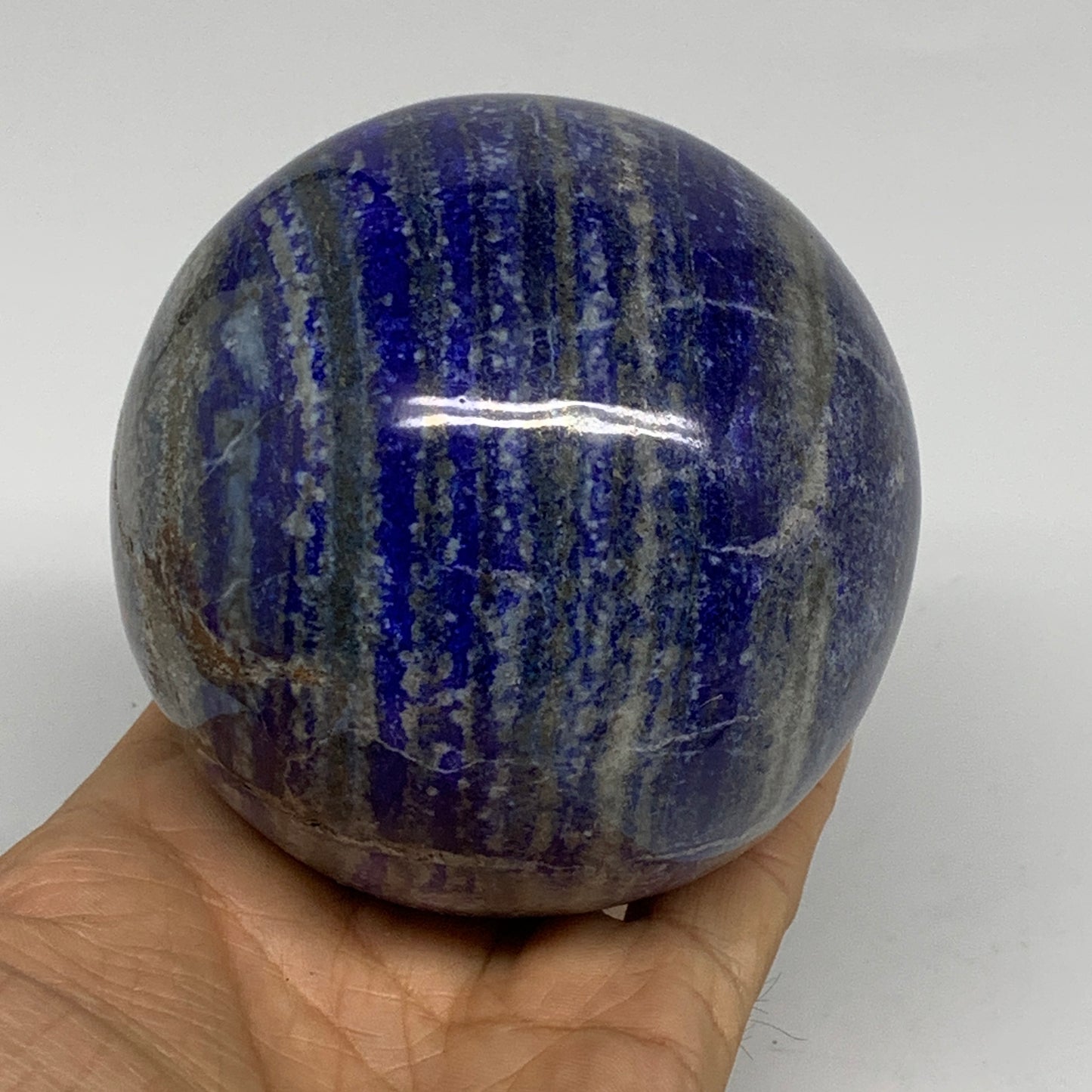 2.3 lbs, 3.4" (86mm), Lapis Lazuli Sphere Ball Gemstone @Afghanistan, B33218