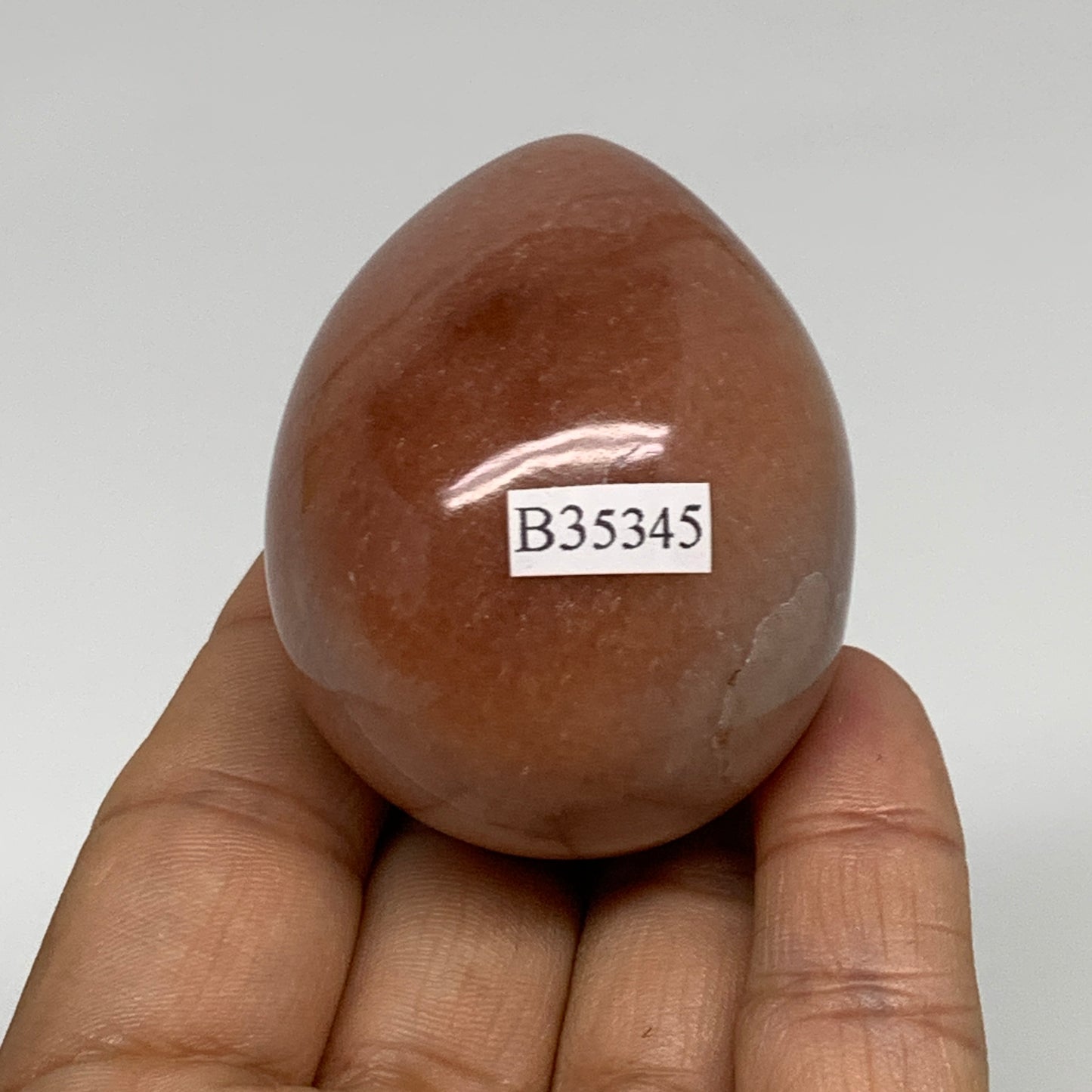 126.2g, 2.1"x1.7", Natural Red Aventurine Egg Polished Gemstone, B35345