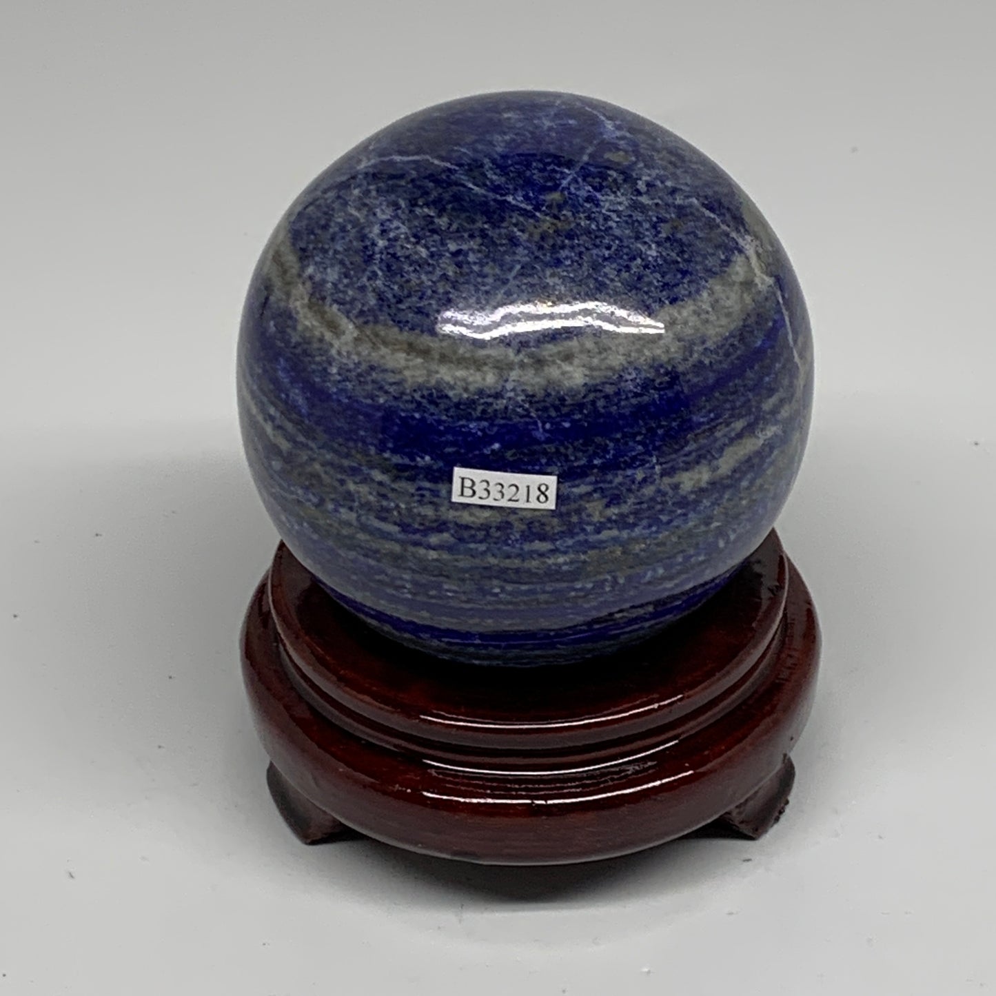 2.3 lbs, 3.4" (86mm), Lapis Lazuli Sphere Ball Gemstone @Afghanistan, B33218