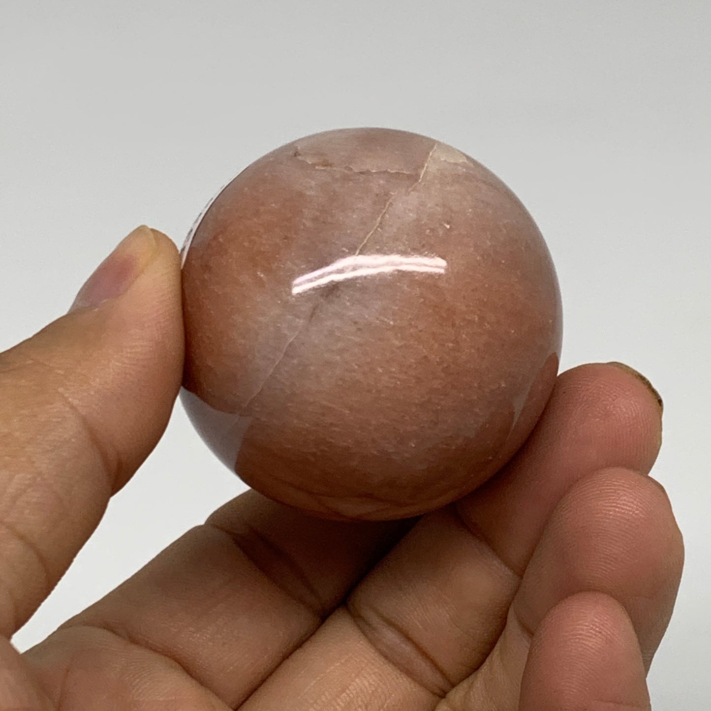 126.2g, 2.1"x1.7", Natural Red Aventurine Egg Polished Gemstone, B35345