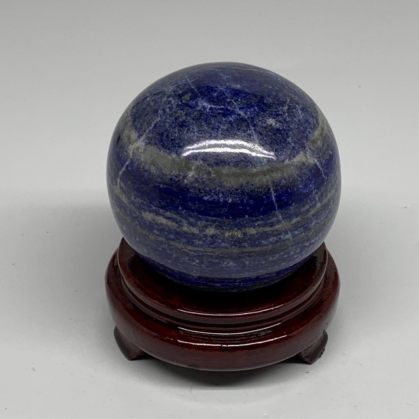 2.3 lbs, 3.4" (86mm), Lapis Lazuli Sphere Ball Gemstone @Afghanistan, B33218