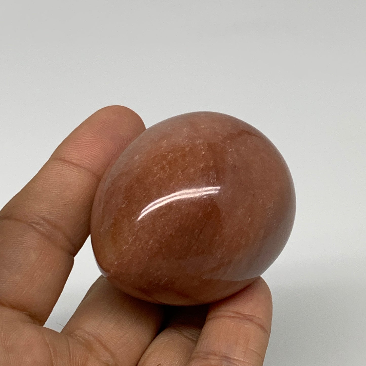 126.2g, 2.1"x1.7", Natural Red Aventurine Egg Polished Gemstone, B35345