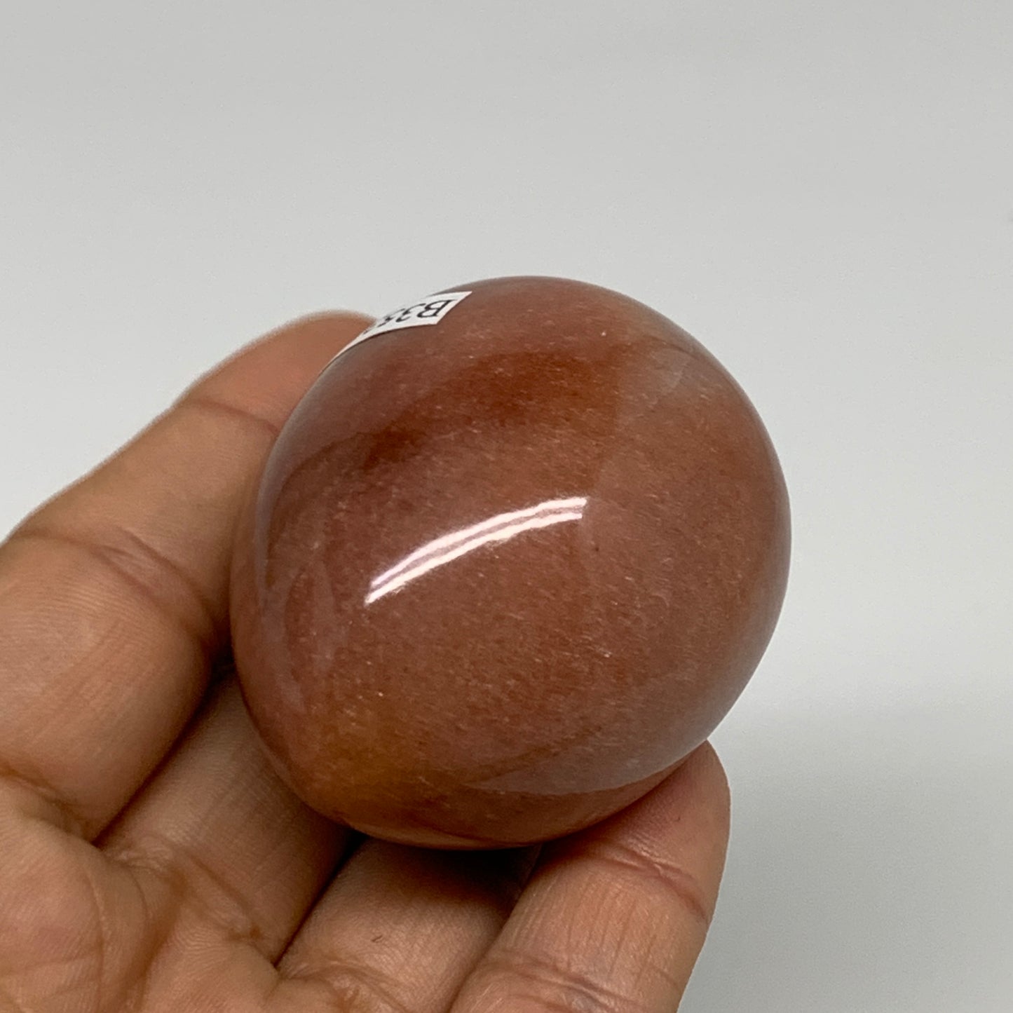 126.2g, 2.1"x1.7", Natural Red Aventurine Egg Polished Gemstone, B35345