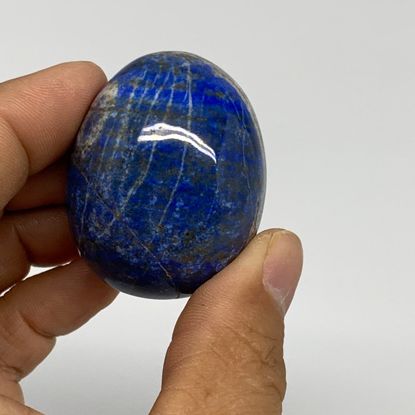 167.8g, 1.6"-1.8", 2pcs, Natural Lapis Lazuli Egg Polished @Afghanistan, B30400