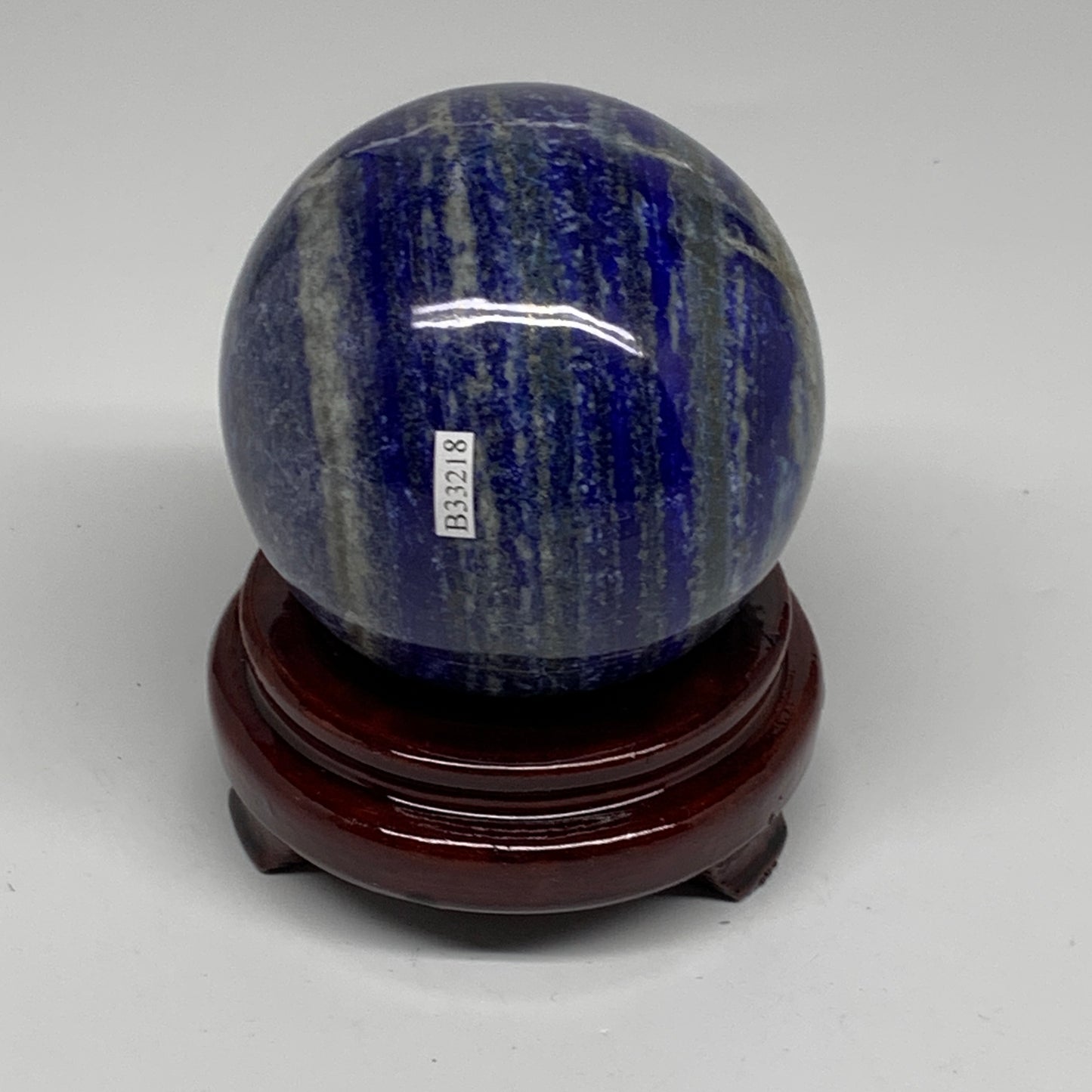 2.3 lbs, 3.4" (86mm), Lapis Lazuli Sphere Ball Gemstone @Afghanistan, B33218