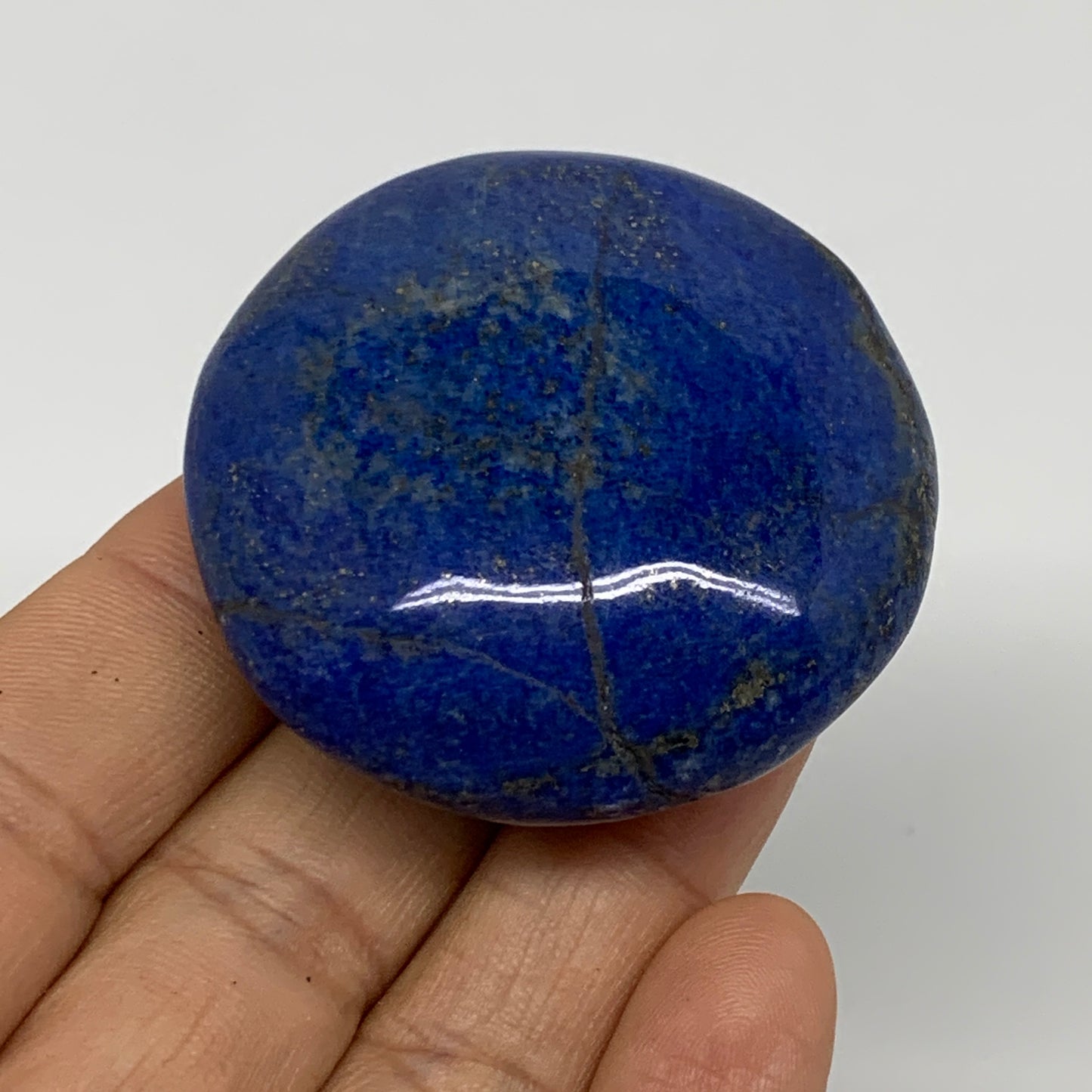 77.3g, 1.9"x1.9"x0.9", Natural Lapis Lazuli Palm Stone @Afghanistan, B36702
