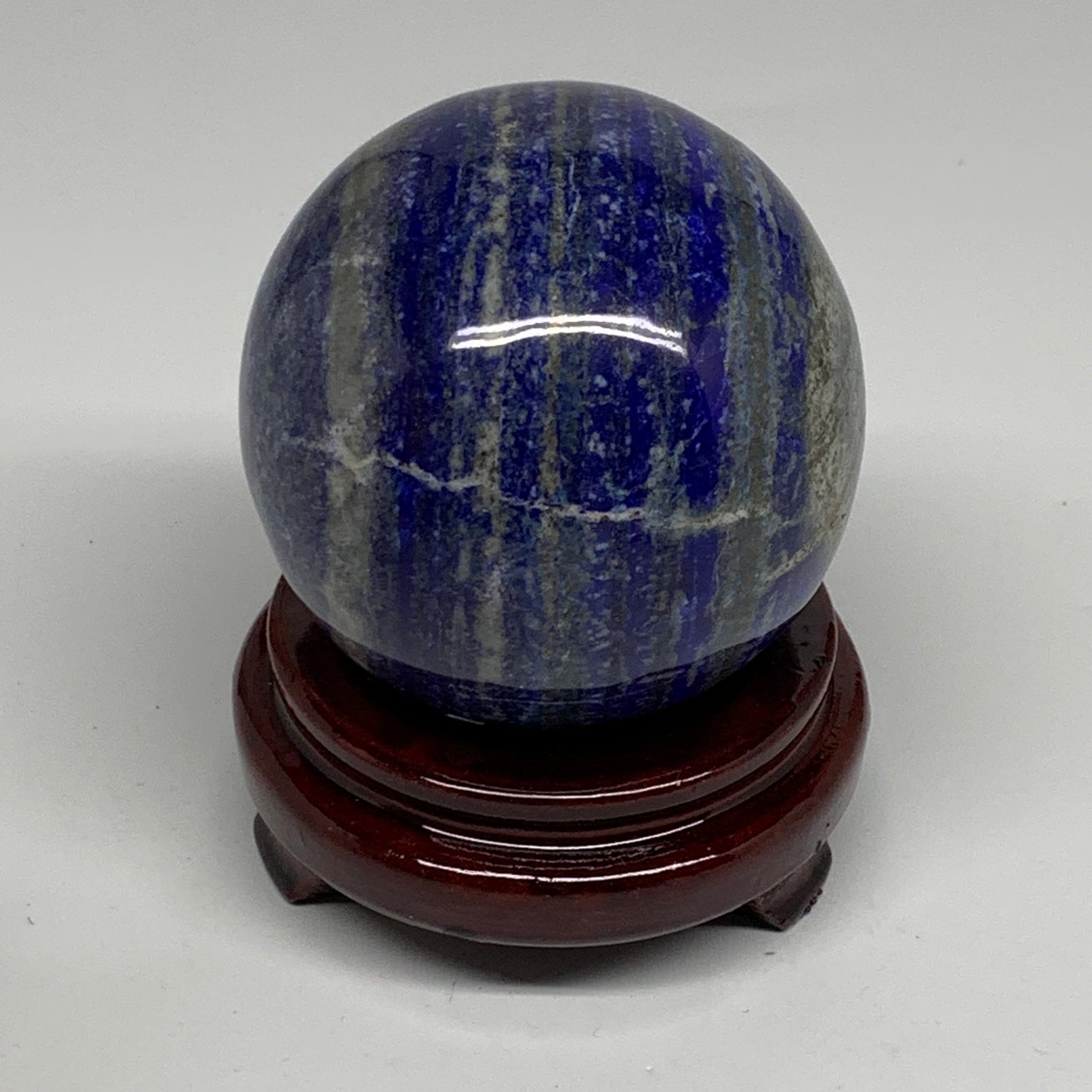 2.3 lbs, 3.4" (86mm), Lapis Lazuli Sphere Ball Gemstone @Afghanistan, B33218