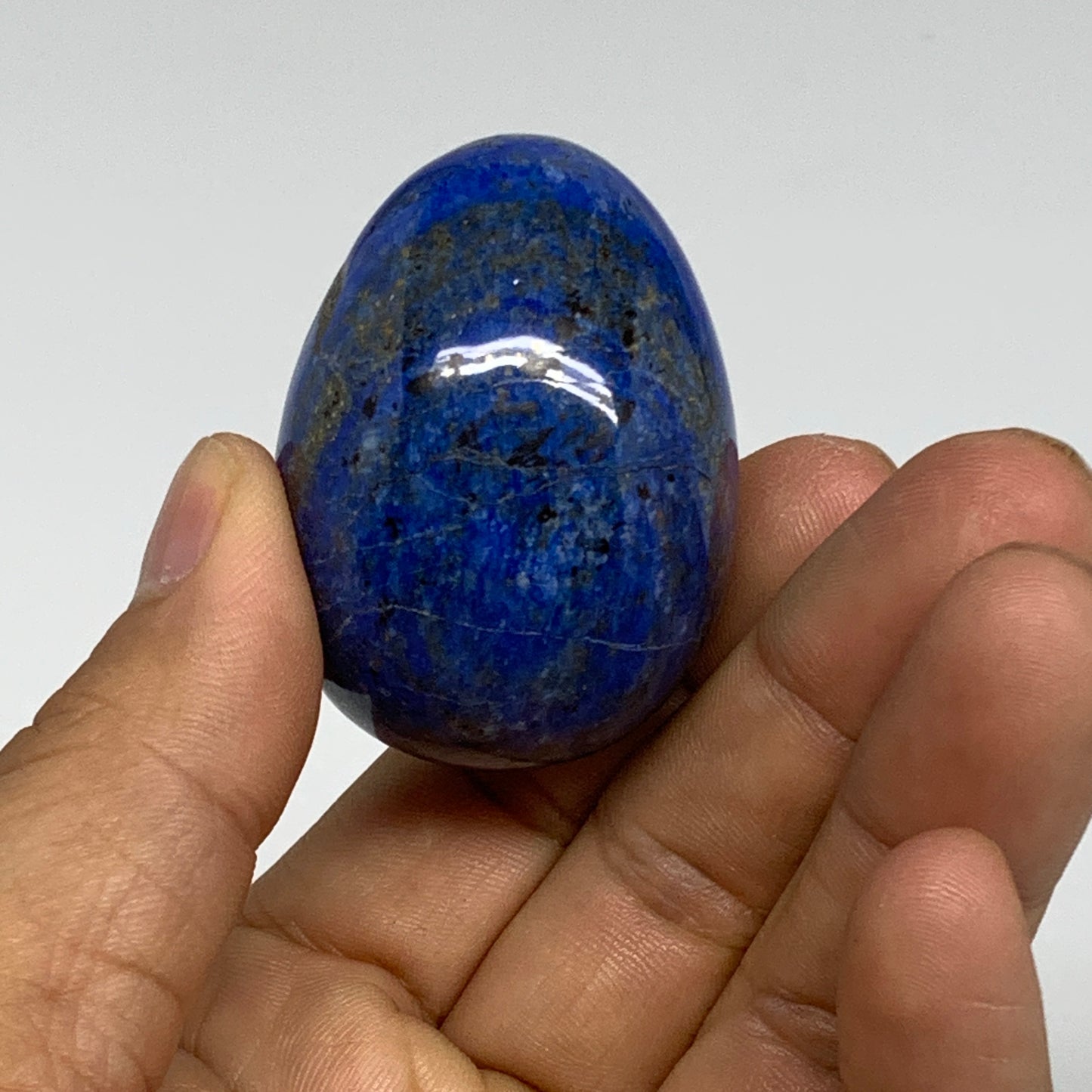167.8g, 1.6"-1.8", 2pcs, Natural Lapis Lazuli Egg Polished @Afghanistan, B30400