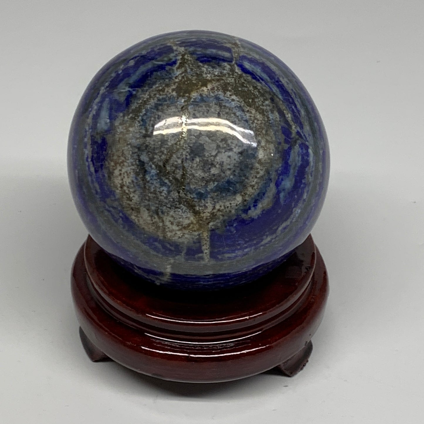 2.3 lbs, 3.4" (86mm), Lapis Lazuli Sphere Ball Gemstone @Afghanistan, B33218