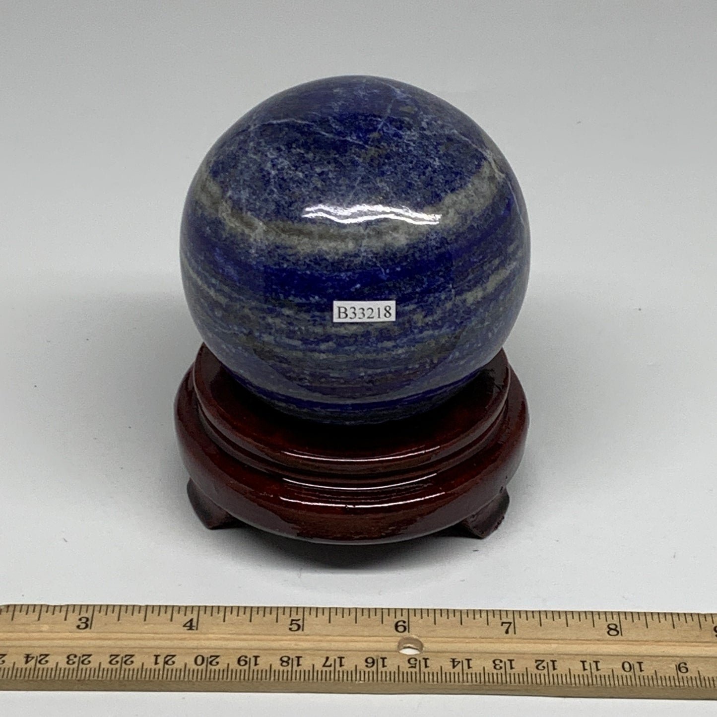 2.3 lbs, 3.4" (86mm), Lapis Lazuli Sphere Ball Gemstone @Afghanistan, B33218