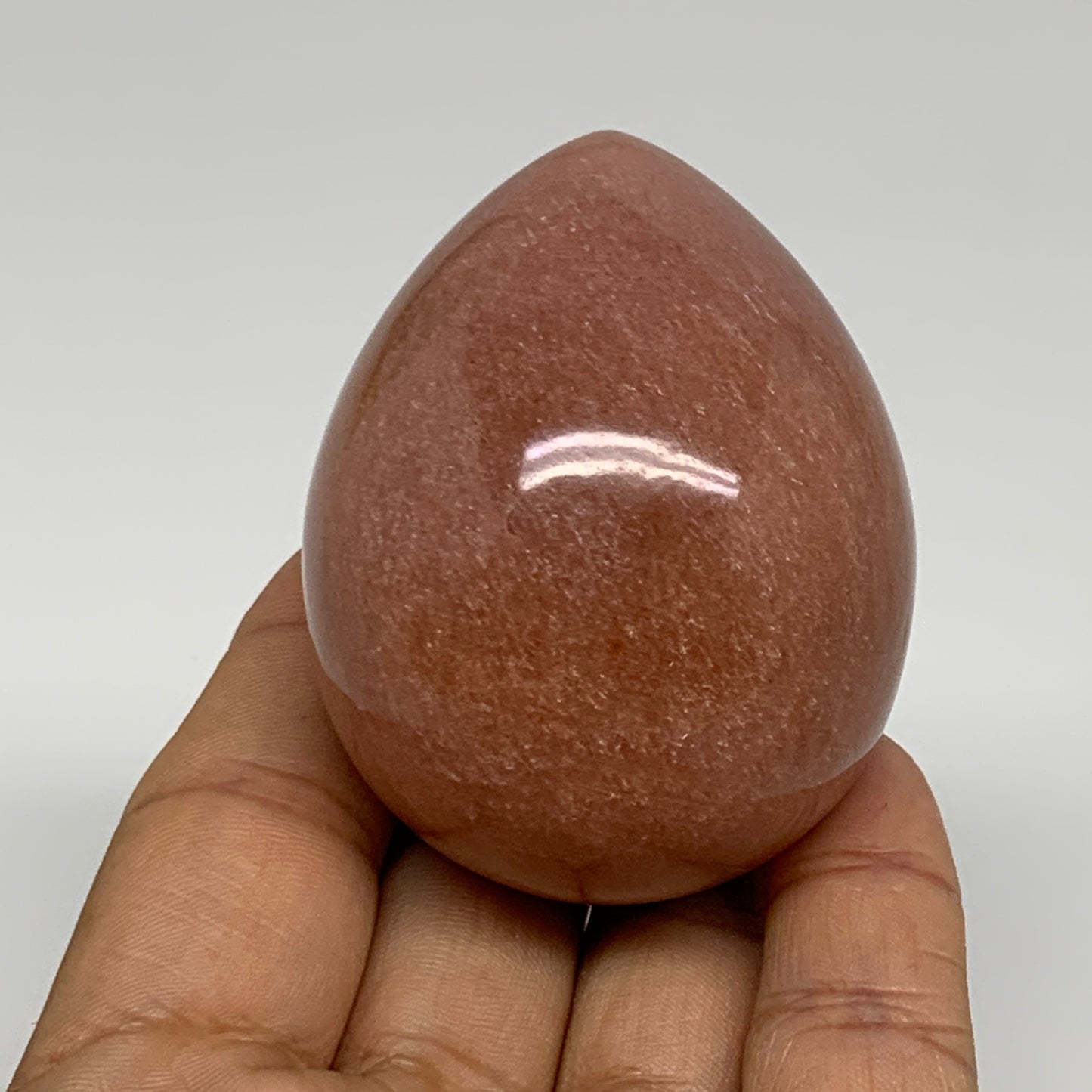 165.1g, 2.3"x1.8", Natural Red Aventurine Egg Polished Gemstone, B35346