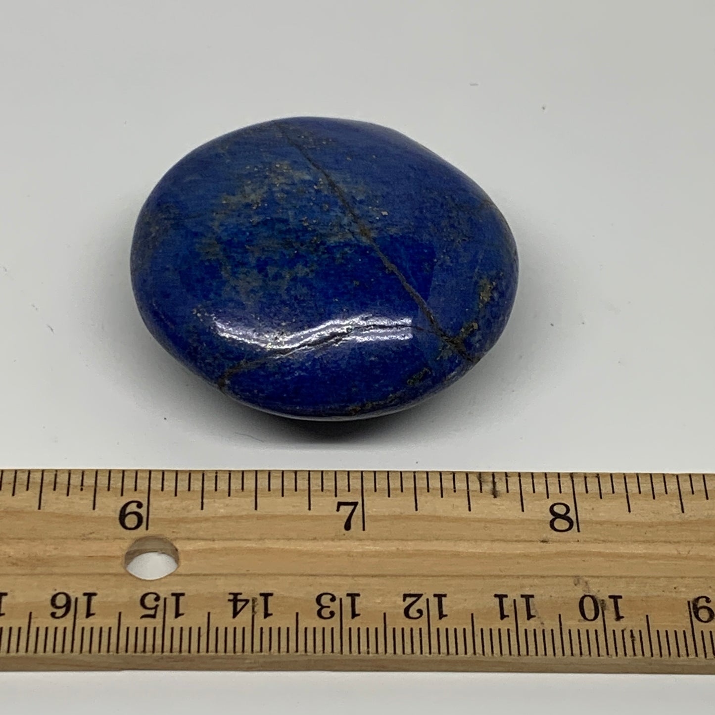 77.3g, 1.9"x1.9"x0.9", Natural Lapis Lazuli Palm Stone @Afghanistan, B36702