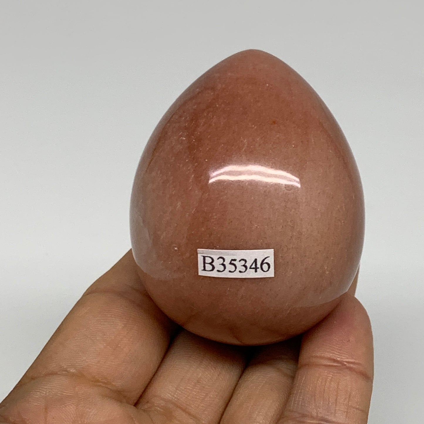 165.1g, 2.3"x1.8", Natural Red Aventurine Egg Polished Gemstone, B35346