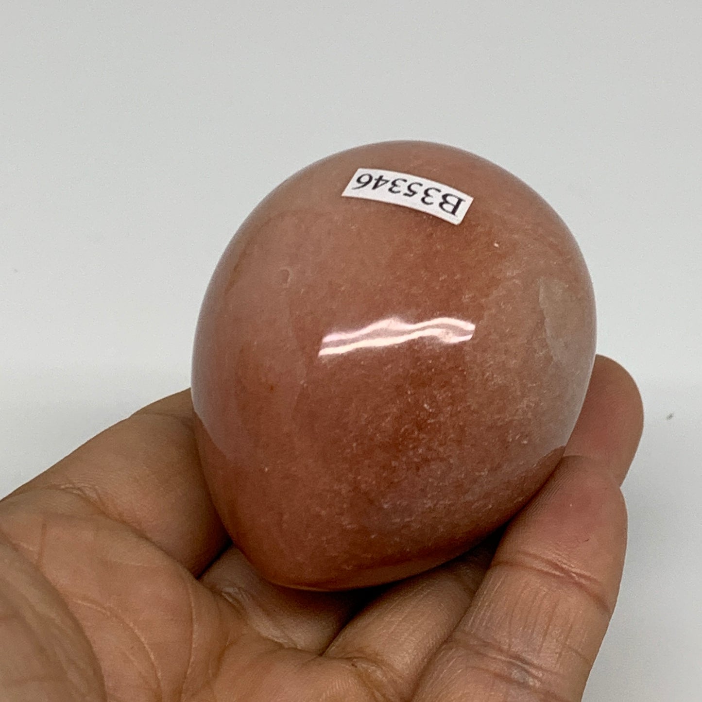 165.1g, 2.3"x1.8", Natural Red Aventurine Egg Polished Gemstone, B35346