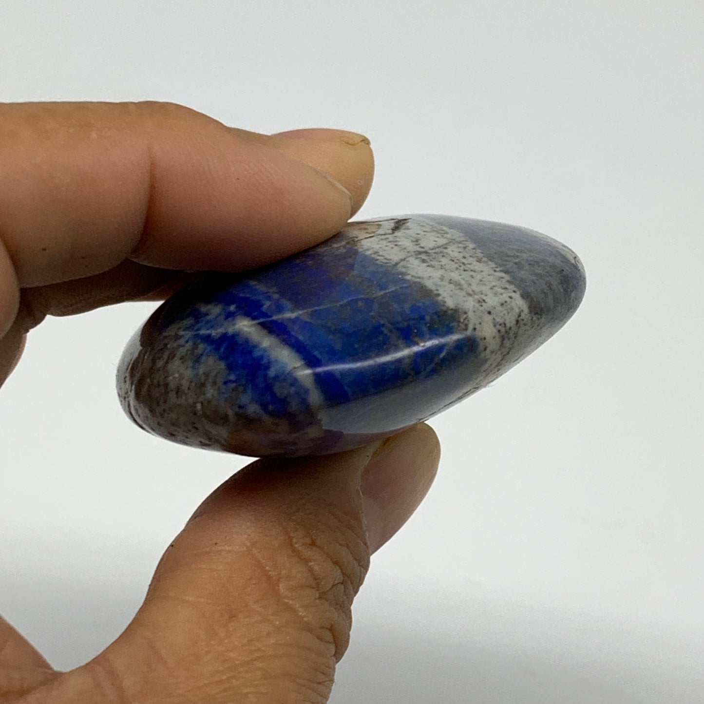 100g, 2.7"x1.9"x0.8", Natural Lapis Lazuli Palm Stone @Afghanistan, B36703