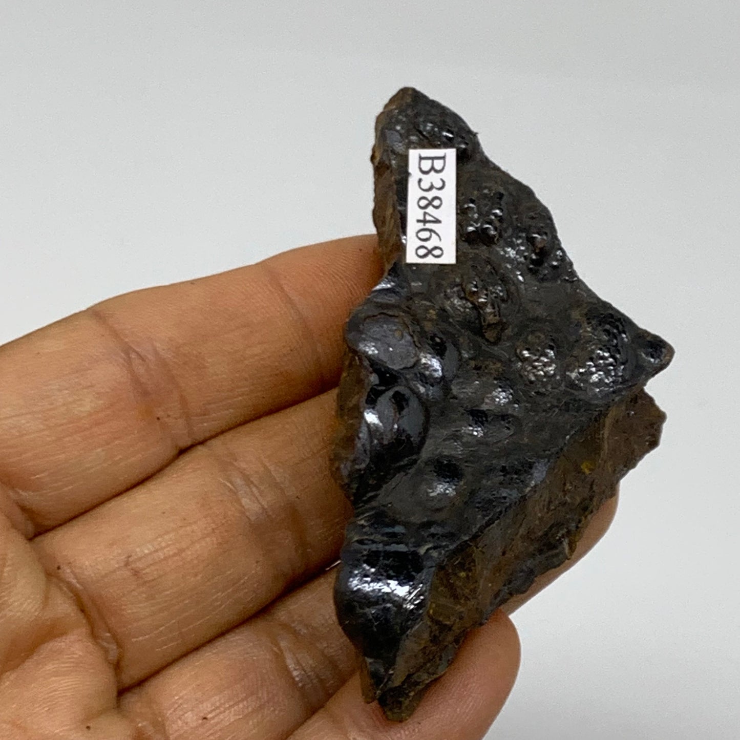 73.6g, 2.7"x1.4"x0.7", Rough Hematite Botryoidal Mineral Crystal, B38468