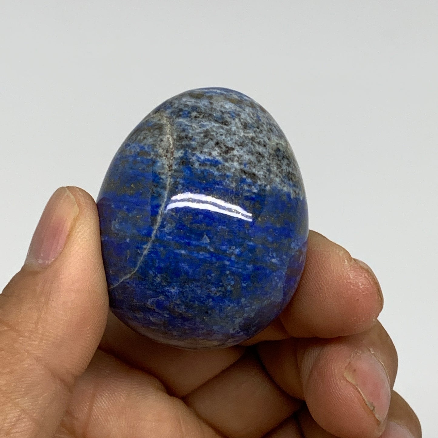 156.7g, 1.5"-1.6", 2pcs, Natural Lapis Lazuli Egg Polished @Afghanistan, B30401