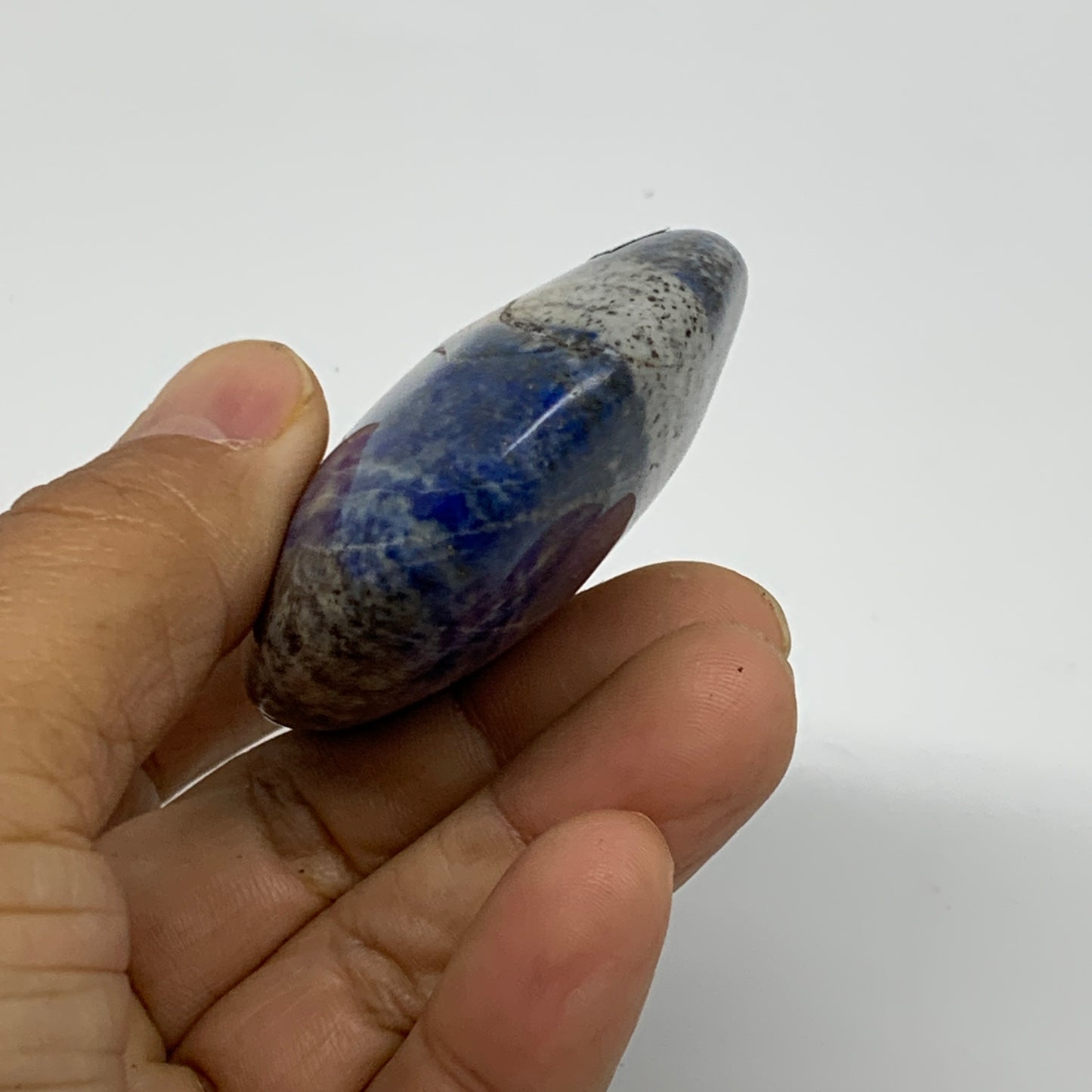 100g, 2.7"x1.9"x0.8", Natural Lapis Lazuli Palm Stone @Afghanistan, B36703