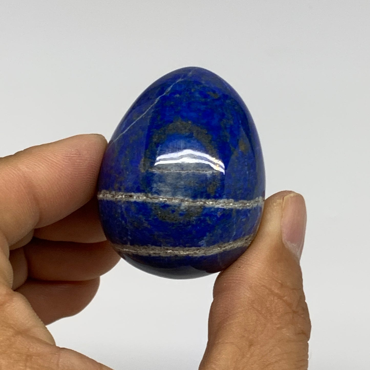 156.7g, 1.5"-1.6", 2pcs, Natural Lapis Lazuli Egg Polished @Afghanistan, B30401