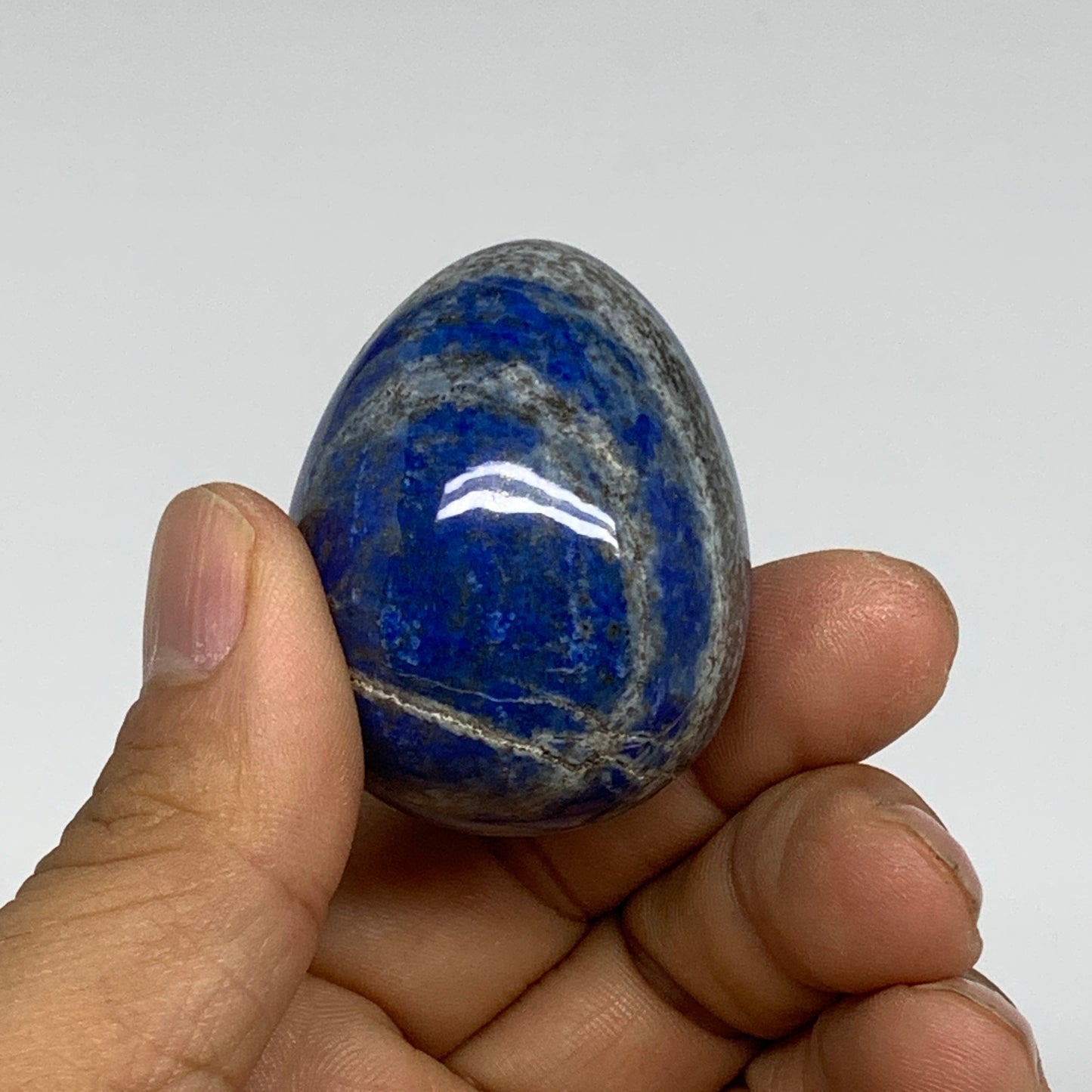 156.7g, 1.5"-1.6", 2pcs, Natural Lapis Lazuli Egg Polished @Afghanistan, B30401
