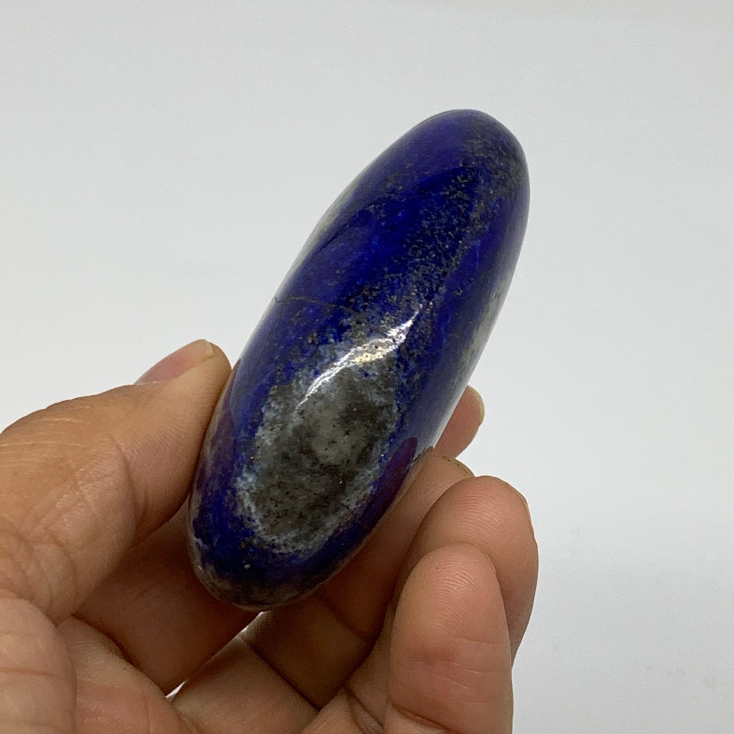 128.5g, 2.7"x1.8"x1", Natural Lapis Lazuli Palm Stone @Afghanistan, B36704