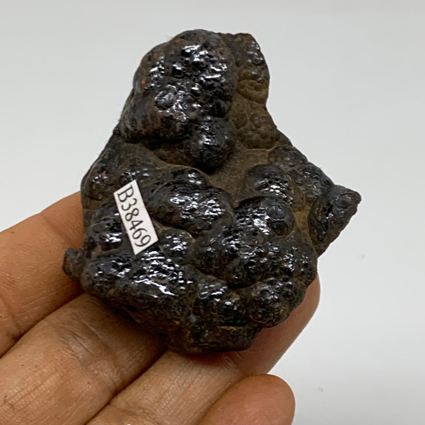 121.2g, 2.1"x2"x1.3", Rough Hematite Botryoidal Mineral Crystal, B38469