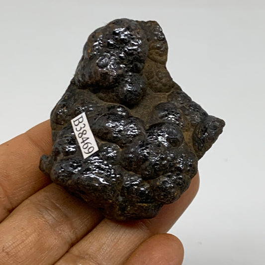 121.2g, 2.1"x2"x1.3", Rough Hematite Botryoidal Mineral Crystal, B38469