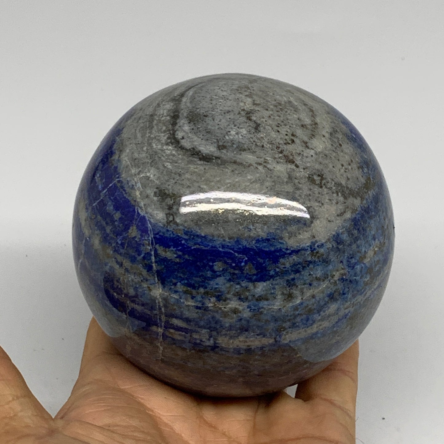 2.4 lbs, 3.5" (87mm), Lapis Lazuli Sphere Ball Gemstone @Afghanistan, B33220