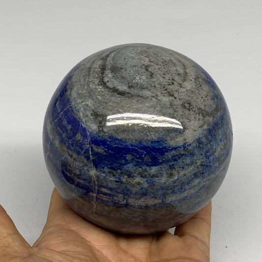 2.4 lbs, 3.5" (87mm), Lapis Lazuli Sphere Ball Gemstone @Afghanistan, B33220