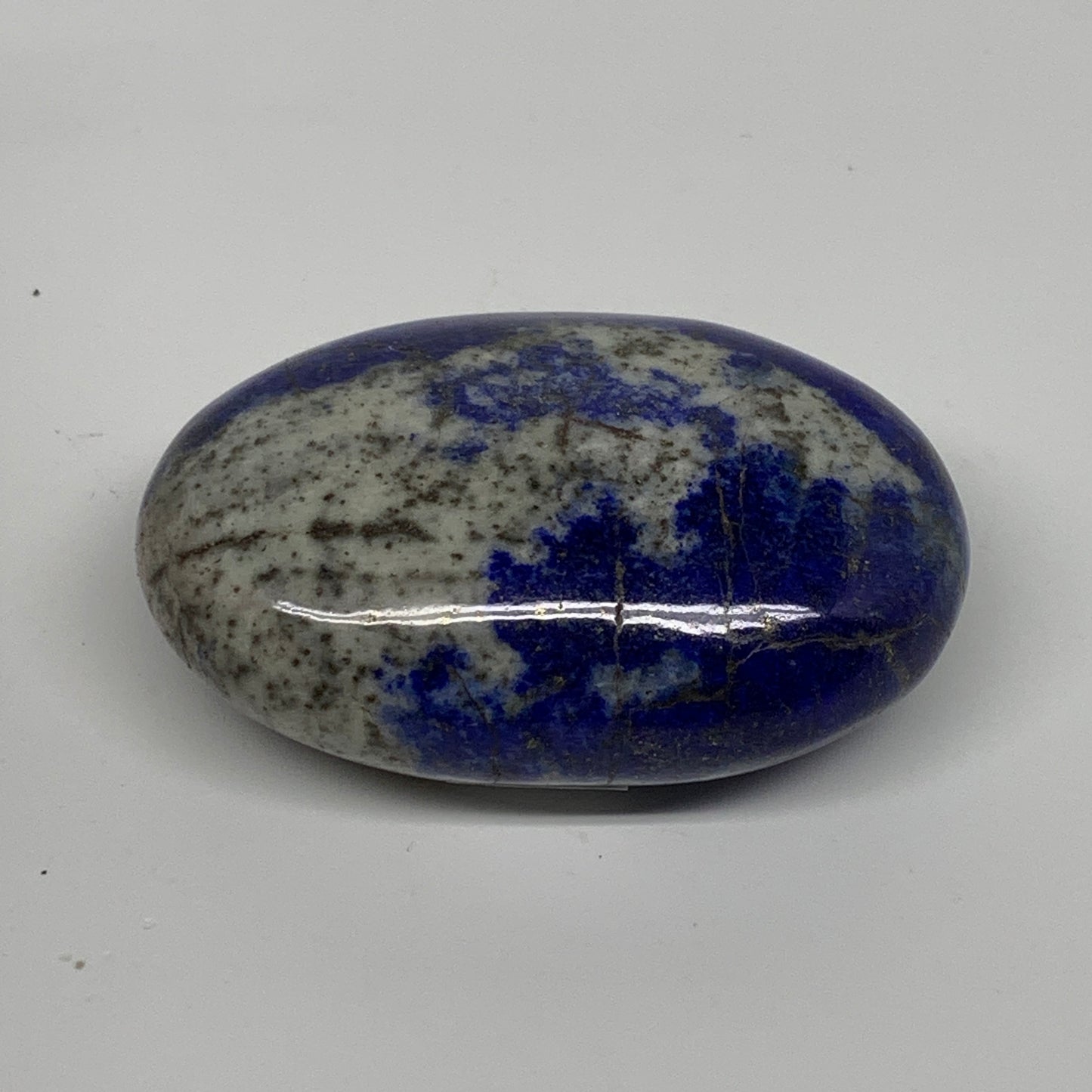 128.5g, 2.7"x1.8"x1", Natural Lapis Lazuli Palm Stone @Afghanistan, B36704