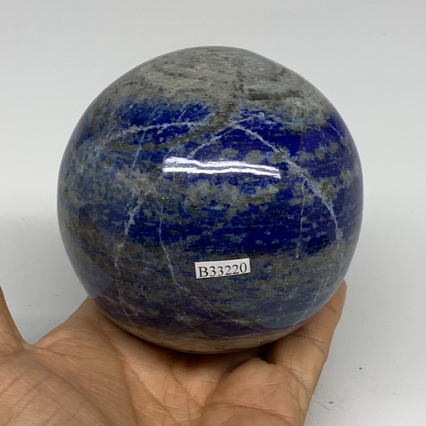 2.4 lbs, 3.5" (87mm), Lapis Lazuli Sphere Ball Gemstone @Afghanistan, B33220