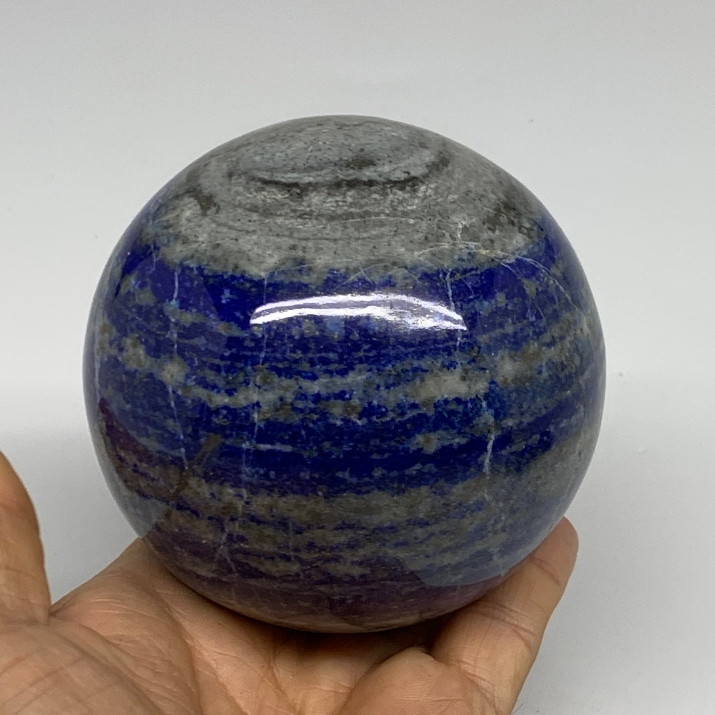 2.4 lbs, 3.5" (87mm), Lapis Lazuli Sphere Ball Gemstone @Afghanistan, B33220