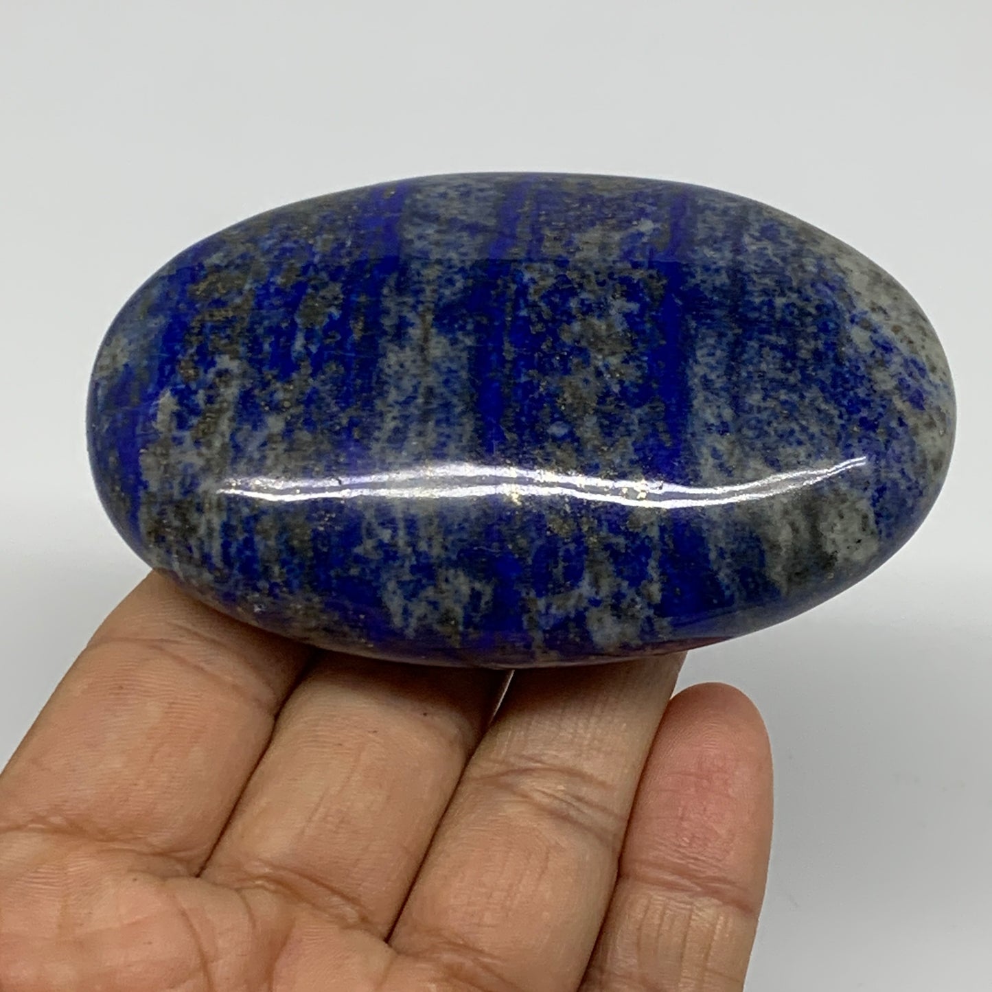 186.1g, 3.3"x2.1"x1", Natural Lapis Lazuli Palm Stone @Afghanistan, B36705