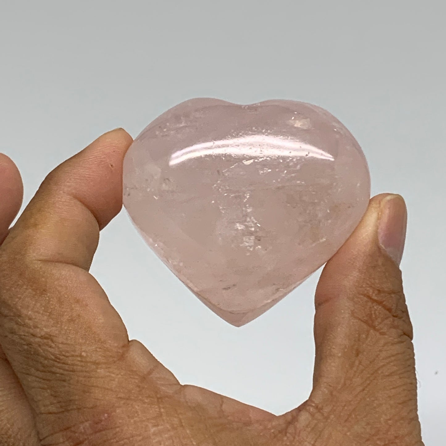 164.5g, 1.9"-2", 2pcs,  Rose Quartz Heart Healing Crystal @Madagascar, B34574