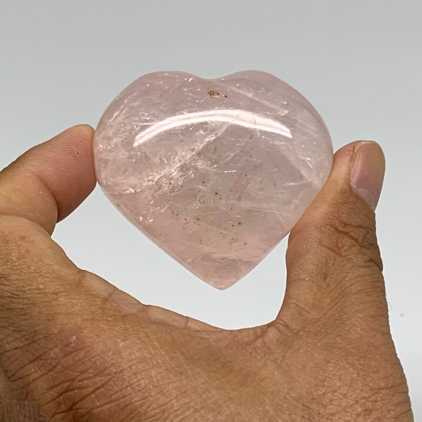 164.5g, 1.9"-2", 2pcs,  Rose Quartz Heart Healing Crystal @Madagascar, B34574