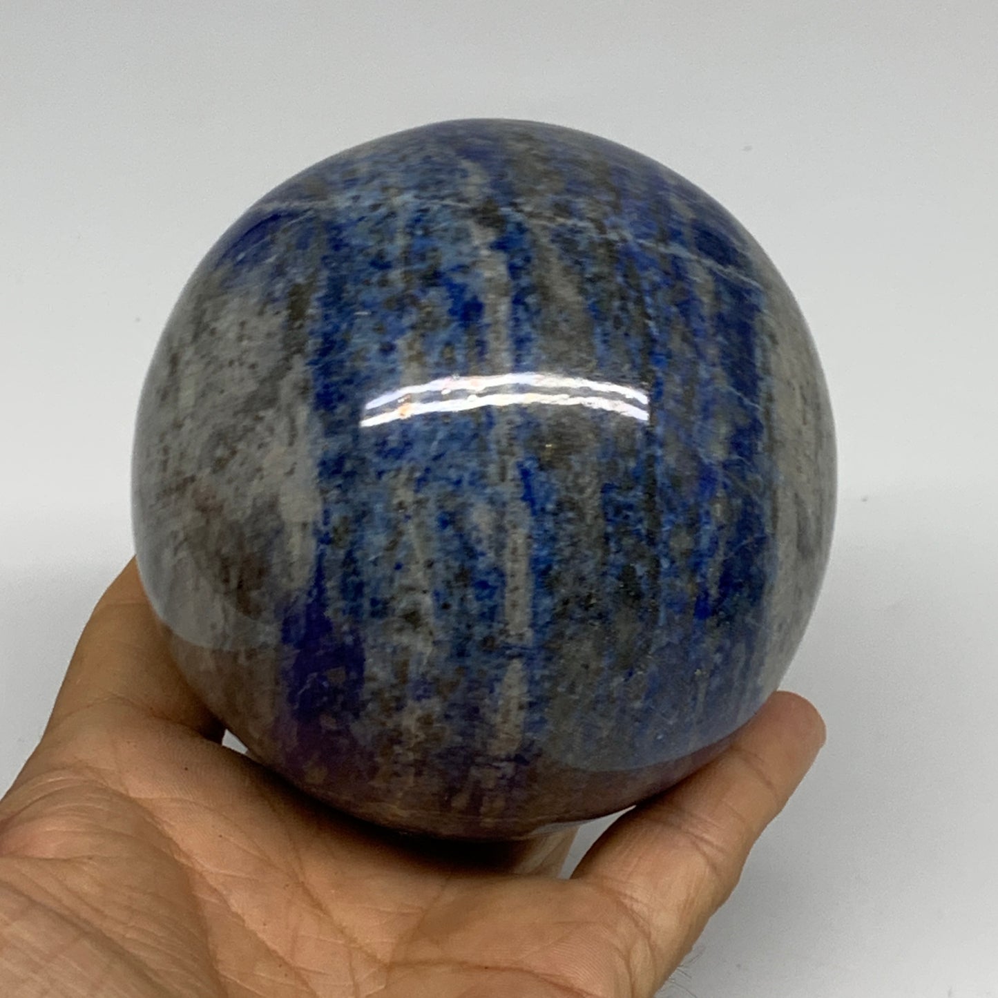 2.4 lbs, 3.5" (87mm), Lapis Lazuli Sphere Ball Gemstone @Afghanistan, B33220